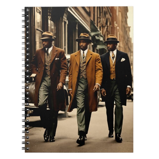 Sophisticated Harlem Renaissance Gentlemen Notebook (Front)