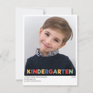 Sophisticated Kindergarten Graduation Announcement