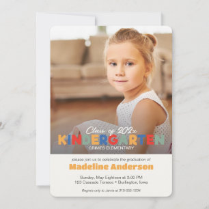 Sophisticated Kindergarten Graduation Invitation