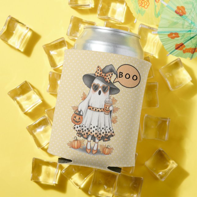 Sophisticated Lady Ghost in Party Dress Can Cooler (In Situ Summer)