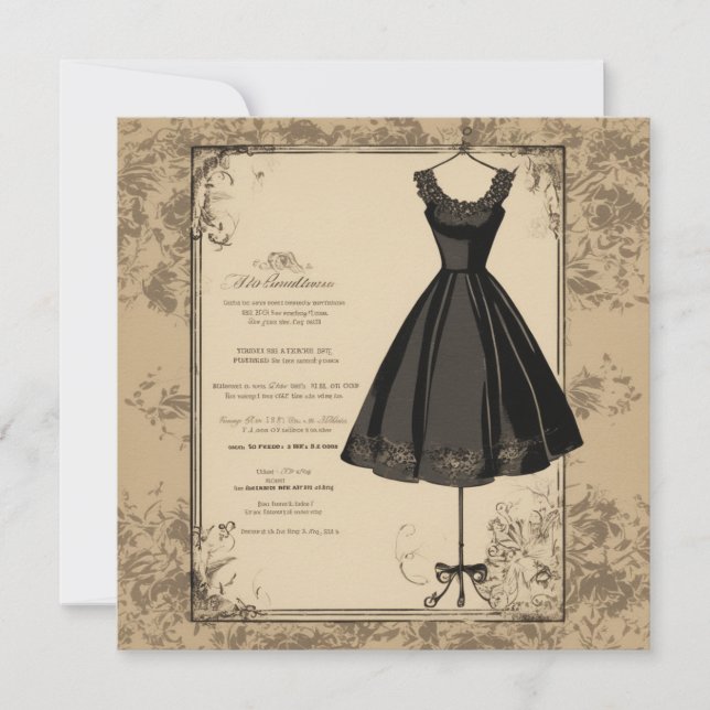 Sophisticated LBD Card: Perfect for Any Message Invitation (Front)