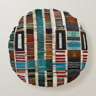 Sophisticated Luxury African Caribbean Island Round Pillow