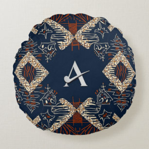 Sophisticated Luxury African Caribbean Island Round Pillow