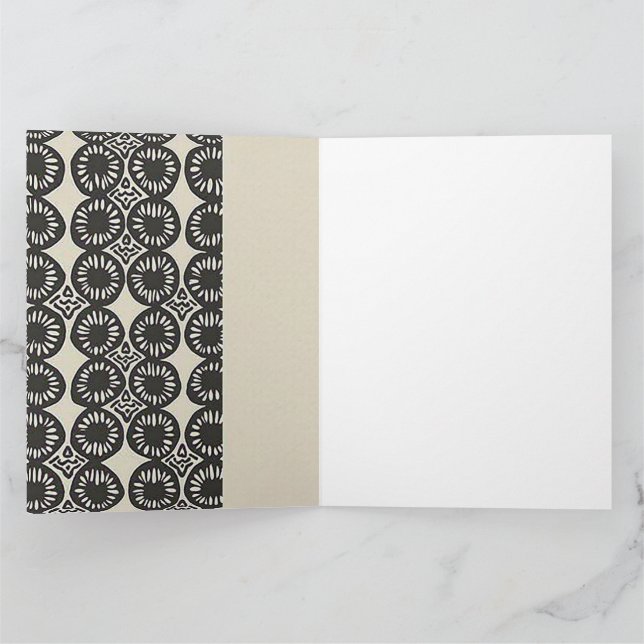 Sophisticated Luxury African Caribbean Minimalist Card (Inside)