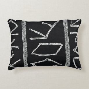 Sophisticated Luxury African Caribbean Mudcloth Accent Pillow