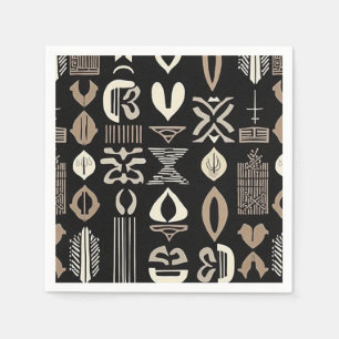 Sophisticated Luxury African Caribbean Mudcloth Napkin