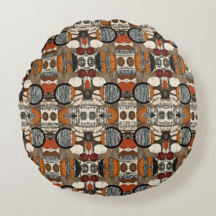Sophisticated Luxury African Caribbean Round Pillow