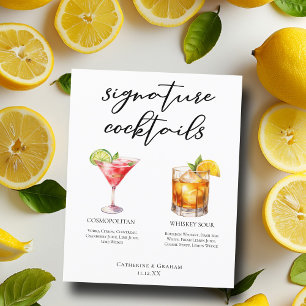 Sophisticated Mariage Signature Cocktails Menu