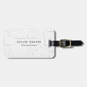 Sophisticated Minimalist Wall Bricks Professional Luggage Tag