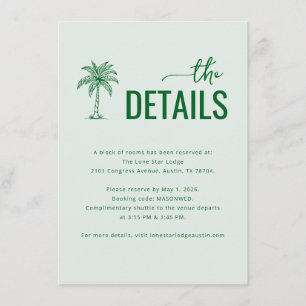 Sophisticated Mint Palm Tree Enclosure Card
