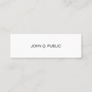 Sophisticated Modern Clean Designer Plain Mini Business Card