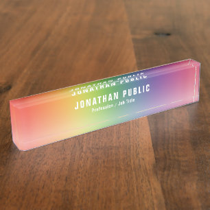 Sophisticated Modern Colorful Elegant Template Nameplate