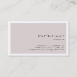 Sophisticated Modern Design Minimalist Chic Plain Business Card