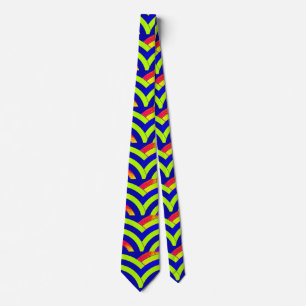 sophisticated modern green/blue curved chevron tie