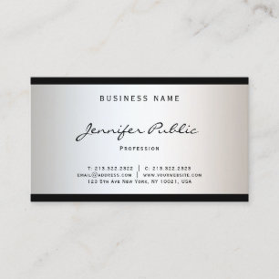 Sophisticated Modern Minimalist Design Sleek Plain Business Card