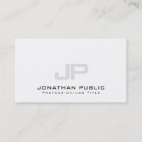 Sophisticated Modern Monogram Clean Plain Luxe