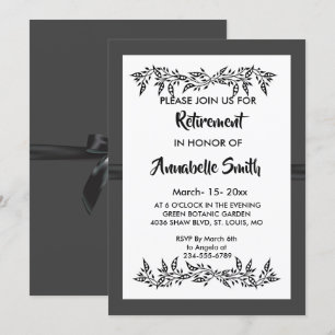 SOPHISTICATED MODERN Retirement Invitation