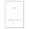Sophisticated monogram minimal Foldable Place Card
