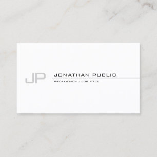 Sophisticated Monogram Modern Professional Simple Business Card