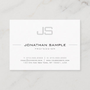 Sophisticated Monogram Trendy Smooth Design Business Card