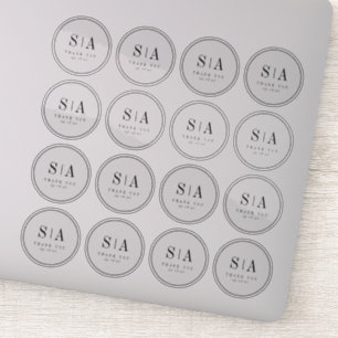 Sophisticated monogram wedding favour transparent