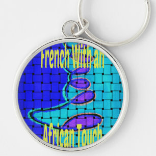 Sophisticated Motion   French Blue Woven Tote & Fr Keychain