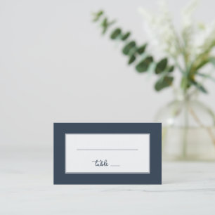 Sophisticated Navy Calligraphy Place Card