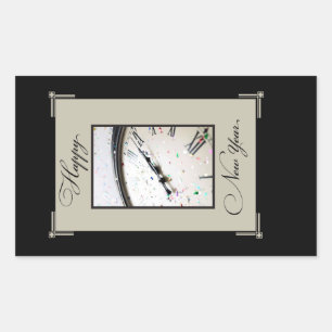 Sophisticated New Year's Eve Party, Black & Tan Sticker