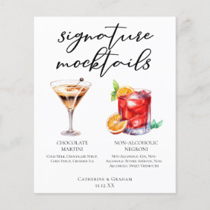 Sophisticated Non-Alcoholic Wedding Mocktails Menu