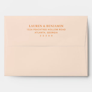 Sophisticated Orange Typographic Envelope