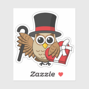 Sophisticated Owl with Heart Chocolate Box