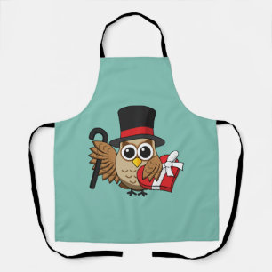 Sophisticated Owl with Heart Chocolate Box Apron
