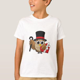 Sophisticated Owl with Heart Chocolate Box T-Shirt