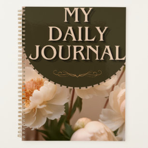 Sophisticated Peony Floral Daily Planner
