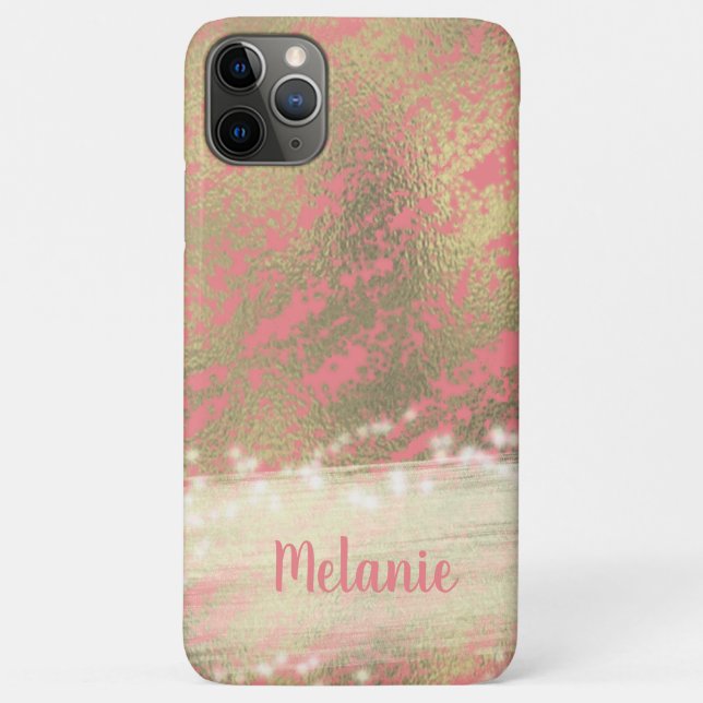 Sophisticated Pink Foil Glittery Sweet 16 Case-Mate iPhone Case (Back)