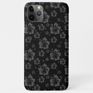 Sophisticated Plain Black Muted Floral  iPhone 11 Pro Max Case