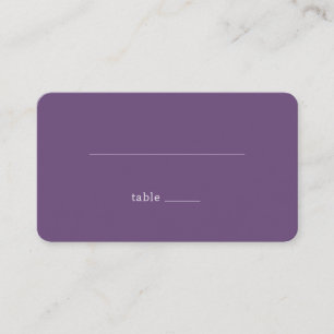 Sophisticated Purple Minimalist Lines Place Card