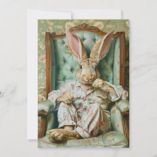 Sophisticated Rabbit  Holiday Card