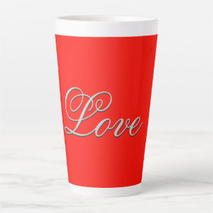 Sophisticated Red Love Wedding Latte Mug