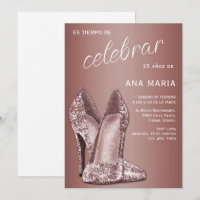 Sophisticated Rose Gold Spanish Feminine Birthday