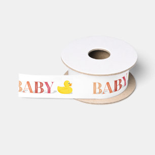 Sophisticated Rubber Duck Baby Shower Ribbons Satin Ribbon