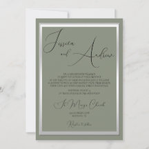 Sophisticated Sage & Silver Wedding