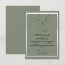 Sophisticated Sage & Silver Wedding