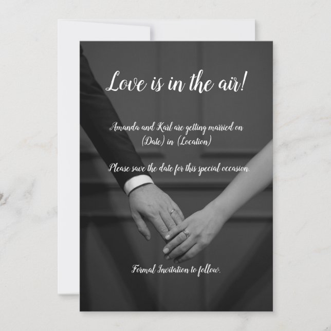 Sophisticated Save the Date Invitation (Front)