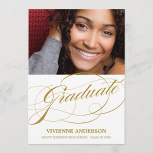 SOPHISTICATED SENIOR   GRADUATION PARTY INVITATION