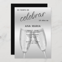 Sophisticated Silver Spanish Feminine Birthday 