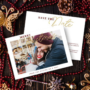  Sophisticated Simple Classic Calligraphy Photo  Save The Date