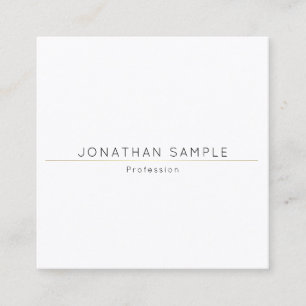 Sophisticated Simple Square Design Gold Plain Luxe Square Business Card