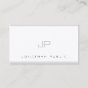 Sophisticated Sleek Modern Trendy Elegant Plain Business Card