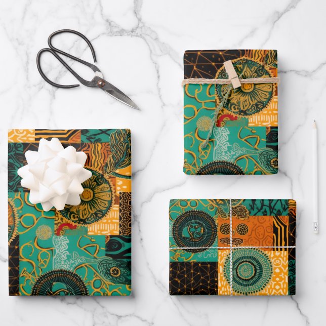 Sophisticated Soulful Holidays Wrapping Paper Sheet (Front)